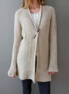 Oasap Loose Fit Open Front Knit Cardigan Sweater
