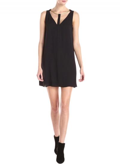 Oasap Women's Deep V Sleeveless Loose Fit Chiffon Dress