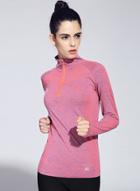Oasap Women's Slim Fit Dri-fit Long Sleeve Sports Top With Thumb Hole