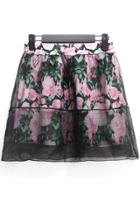 Oasap Lovely Floral Organza Skirt