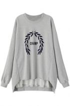 Oasap Fashion Leaves Printed Woman Sweatshirt