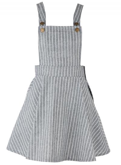 Oasap Women's Color Block Striped Adjustable Shoulder Straps Overall Dress