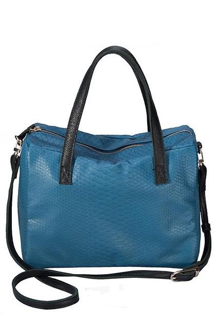 Oasap Simple Design Snake Skin Effect Square Shoulder Bag
