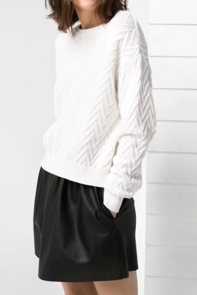 Oasap Casual Chevron Knitted Pullover Sweater