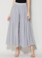 Oasap Fashion Pleated Chiffon Loose Fit Wide-leg Pants