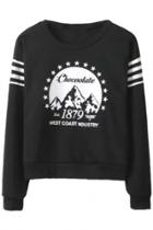 Oasap Chocoolate 1879 Black Sweatshirt