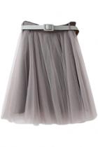 Oasap Sweet Solid A Line Skirt