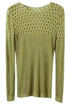 Oasap Fabulous Long Sleeve Mesh Pullover
