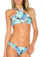 Oasap Women's Hot Floral Graphic Hater Two Piece Bikini