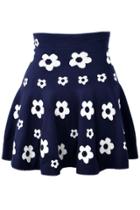 Oasap Floral Pattern Mini Skirt