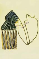 Oasap Indian Chief Head Tasseled Necklace