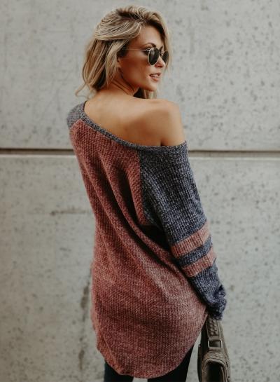 Oasap Splicing Asymmetric Loose Tee Shirt