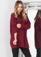 Oasap V Neck Back Solid Color Striped Pattern Sweater