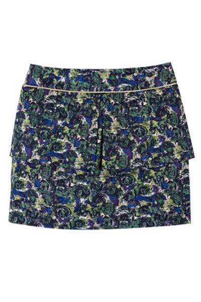 Oasap Medium Waistline Green Skirt
