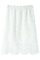 Oasap Sexy Lace Medi Skirt With Eyelet
