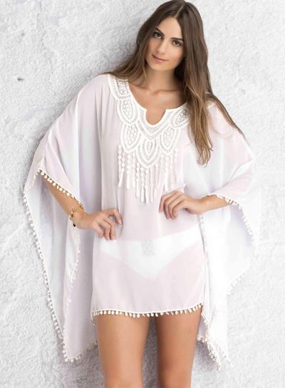Oasap Fashion Loose Fit Chiffon Bikini Cover Up Dress