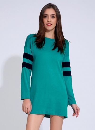 Oasap Striped Long Sleeve Mini Dress