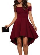 Oasap Slash Neck Slim Pleated High Low Dress