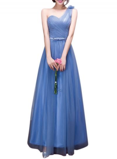 Oasap Women's One Shoulder Maxi Prom Evening Bridesmaid Dress