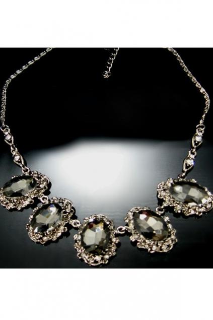 Oasap Charming Starry Diamante Detail Necklace