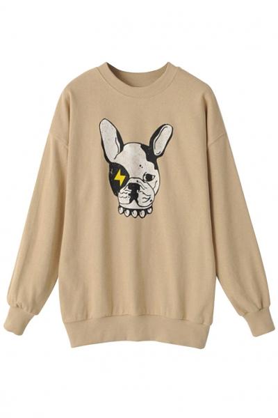 Oasap Flash Doggie Print Sweatshirt
