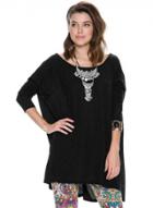 Oasap Lace Up Back Loose Batwing Sleeve Blouse