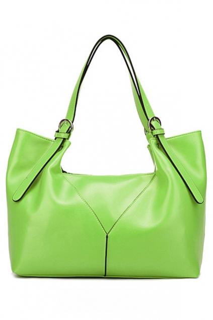 Oasap Shad Colored Pu Tote