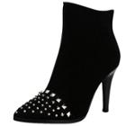 Oasap Fashion Pointed Toe Rivet Stiletto Heels Ankle Boots
