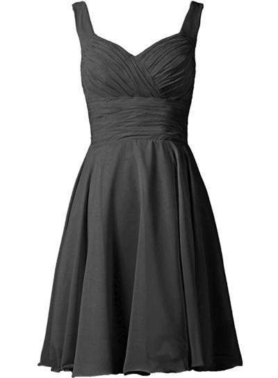 Oasap Sleeveless Short Bridesmaid Chiffon Dress