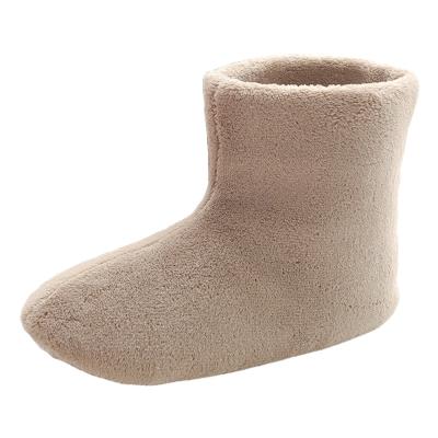 Oasap Lamb Wool Solid Color Flat Boots