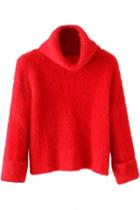 Oasap Sweet Faux Cashmere Turtleneck Sweater