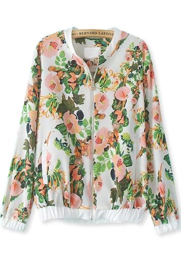 Oasap Lovely Floral-print Jacket