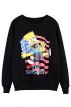 Oasap Hip-hop Graphic Cartoon Sweatshirt