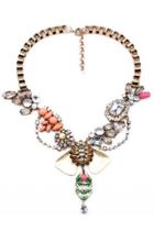 Oasap Faux Stone Insect Bib Necklace