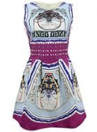 Oasap Women's Vintage Round Neck A-line Dress