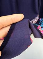 Oasap Women's Off Shoulder Ruffle Floral Print Short Sleeve Blouse