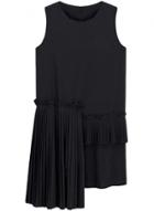 Oasap Women's Fashion Sleeveless Asymmetrical Hem Pleated Dress