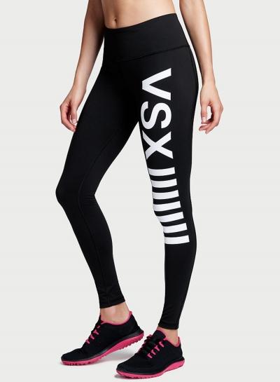 Oasap Dri-fit Skinny Letter Printed Ankle Sports Leggings