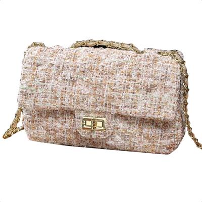 Oasap Solid Color Cross Body Chain Shoulder Bag