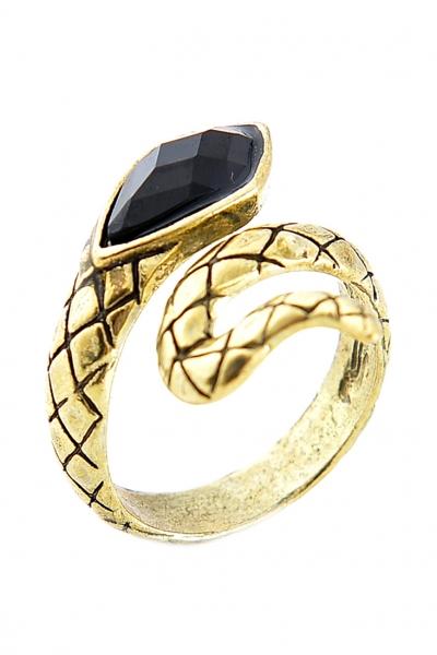 Oasap Etched Antique Snake Pattern Cocktail Rings