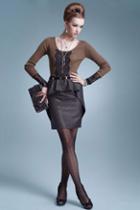 Oasap Office Lady Flouncing Skirt With Slim Fit