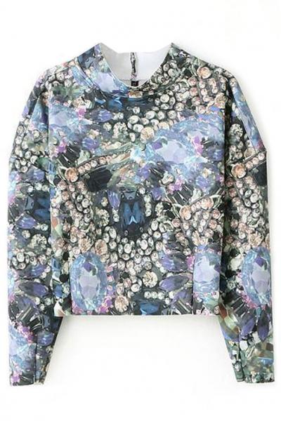 Oasap Classic Painting Pattern Sweatshirt
