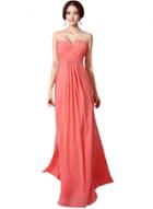 Oasap Women's Elegant Strapless Back Lace-up Evening Prom Bridesmaid Dress