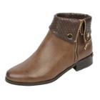 Oasap Fish Scale Pattern Zipper Detail Block Heels Boots