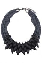 Oasap Layered Faux Pearl Weaved Necklace