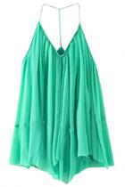 Oasap Sexy Halterback V-neck Loose Summer Mini Dress