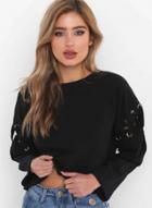 Oasap Fashion Lace-up Long Sleeve Pullover Sweatshirt