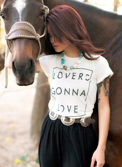 Oasap Short Sleeve Letter Printed Slim Fit Tee