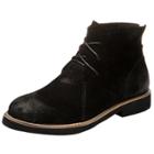 Oasap Women's Casual Round Toe Lace-up Low Heels Ankle Boots