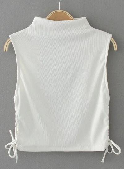 Oasap Simple Slim Stand Collar Tank Top
